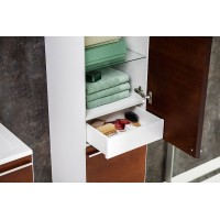 Шкаф пенал Ravak Clear 40 R X000000764 подвесной Белый Вишня