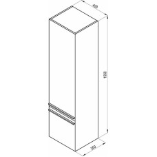 Шкаф пенал Ravak Clear 40 R X000000764 подвесной Белый Вишня