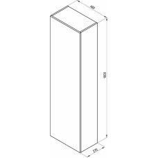 Шкаф пенал Ravak SB Formy 46 L X000001039 подвесной Дуб