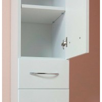 Шкаф пенал Onika Модерн 40.17 R 404010 с бельевой корзиной Белый