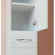 Шкаф пенал Onika Модерн 40.17 R 404010 с бельевой корзиной Белый