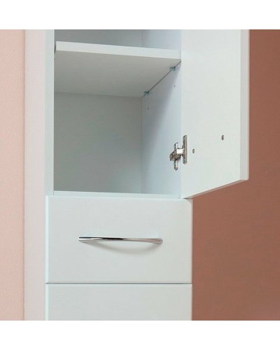 Шкаф пенал Onika Модерн 40.17 R 404010 с бельевой корзиной Белый