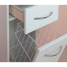 Шкаф пенал Onika Модерн 40.17 R 404010 с бельевой корзиной Белый