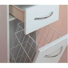 Шкаф пенал Onika Модерн 40.17 R 404010 с бельевой корзиной Белый