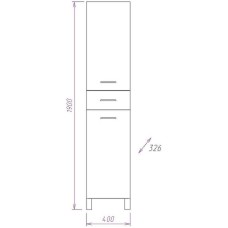 Шкаф пенал Onika Модерн 40.17 R 404010 с бельевой корзиной Белый