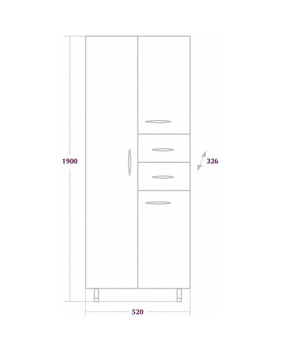 Шкаф пенал Onika Модерн 52.17 Белый левосторонний