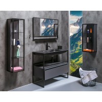 Шкаф пенал Boheme Armadi Art Loft 30 895-A подвесной Антрацит Черный