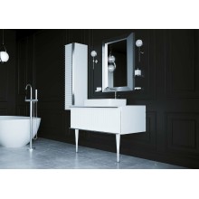 Шкаф пенал Boheme Armadi Art Vallessi Avantgarde Canale 35 846-WCR подвесной Белый Хром