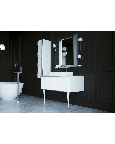 Шкаф пенал Boheme Armadi Art Vallessi Avantgarde Canale 35 846-WCR подвесной Белый Хром