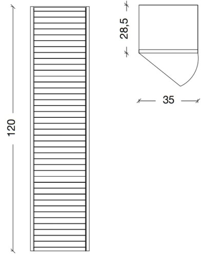 Шкаф пенал Boheme Armadi Art Vallessi Avantgarde Canale 35 846-WCR подвесной Белый Хром