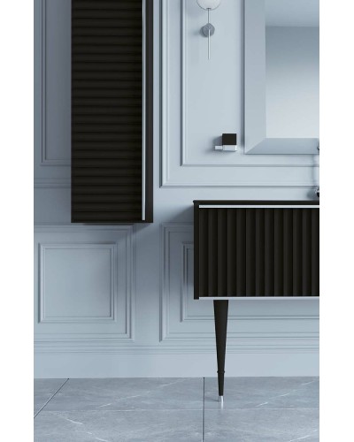 Шкаф пенал Boheme Armadi Art Vallessi Avantgarde Canale 35 846-BCR подвесной Черный Хром