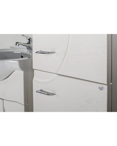 Пенал напольный белый ясень ASB-Mebel Альфа