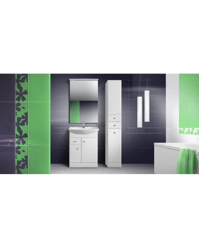 Пенал напольный белый глянец L Belux Адажио П30-02K