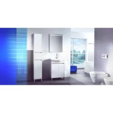 Пенал напольный белый глянец Belux Лира П 35-01 К