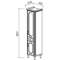 Пенал напольный белый глянец R Belux Каталония П 30-01