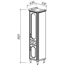 Пенал напольный белый глянец R Belux Каталония П 30-01