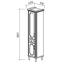 Пенал напольный белый глянец L Belux Каталония П 30-01