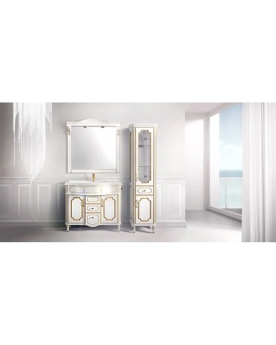 Пенал напольный слоновая кость золотая патина R Belux Каталония П 30-01