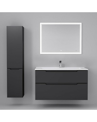 Шкаф пенал Jorno Slide 33 Sli.04.150/P/A подвесной Антрацит