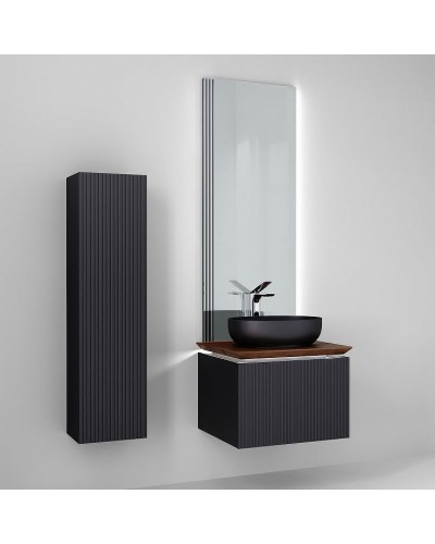 Шкаф пенал Jorno Strong 33 Str.04.130/P/A подвесной Антрацит