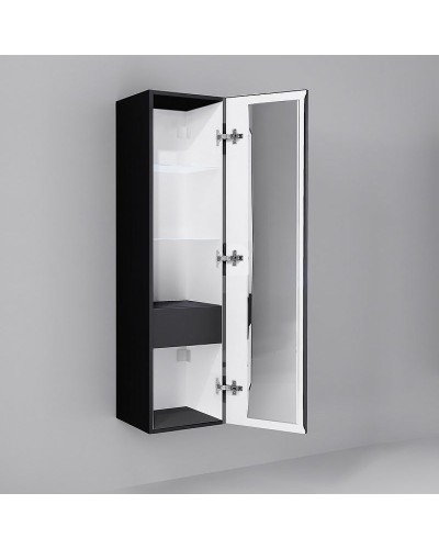 Шкаф пенал Jorno Strong 33 Str.04.130/P/A подвесной Антрацит