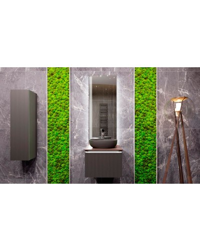 Шкаф пенал Jorno Strong 33 Str.04.130/P/A подвесной Антрацит