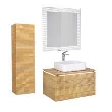 Шкаф пенал Jorno Karat 33 Kar.04.130/P/BuL подвесной Бук светлый