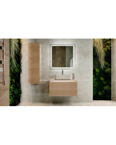 Шкаф пенал Jorno Karat 33 Kar.04.130/P/BuL подвесной Бук светлый