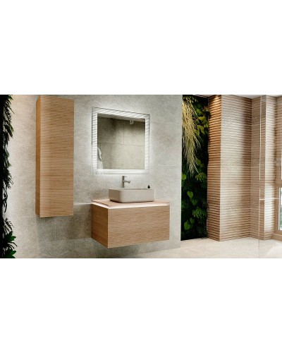 Шкаф пенал Jorno Karat 33 Kar.04.130/P/BuL подвесной Бук светлый