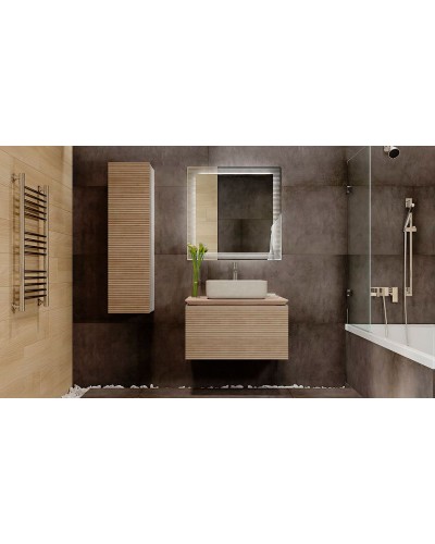 Шкаф пенал Jorno Karat 33 Kar.04.130/P/BuL подвесной Бук светлый