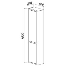 Пенал подвесной белый глянец/клен R Belux Альмерия ПН 35