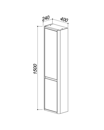 Пенал подвесной белый глянец/клен R Belux Альмерия ПН 35