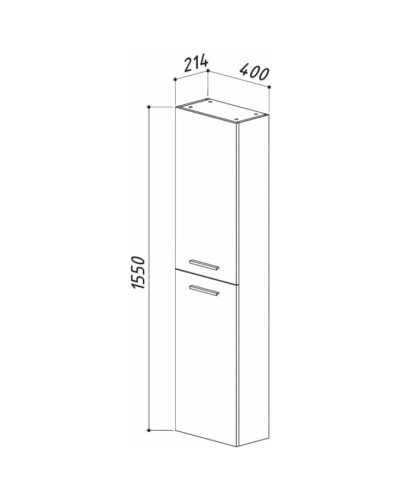Пенал подвесной дуб сонома Belux Бали ПН 30