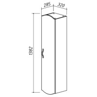 Пенал подвесной белый глянец R Belux Бриз П 30