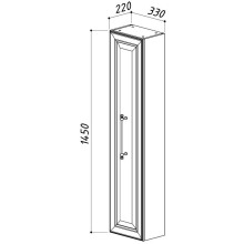 Пенал подвесной белый глянец Belux Женева ПН 30