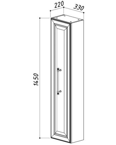 Пенал подвесной белый глянец Belux Женева ПН 30