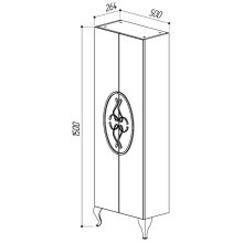 Пенал напольный белый глянец Belux Ксанти ПН 50