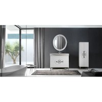 Пенал напольный белый глянец Belux Ксанти ПН 50