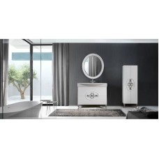 Пенал напольный белый глянец Belux Ксанти ПН 50