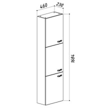 Пенал подвесной белый глянец L Belux Версаль ПН 50 4810924225511
