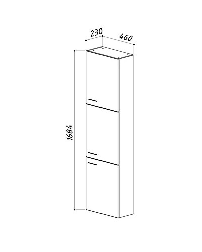 Пенал подвесной белый глянец R Belux Версаль ПН 50 4810924245885