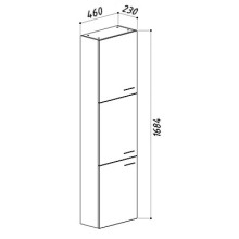 Пенал подвесной белый глянец L Belux Версаль ПН 50 4810924245892