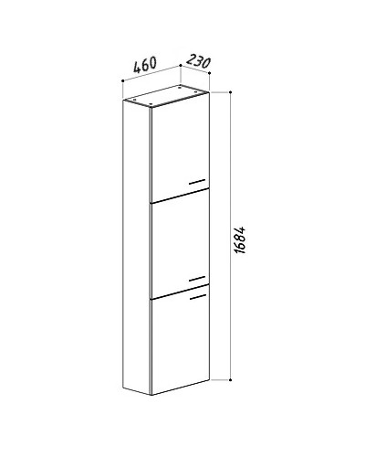 Пенал подвесной белый глянец L Belux Версаль ПН 50 4810924245892