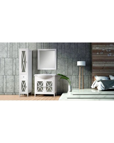 Пенал напольный белый глянец L Belux Рояль П 30-01