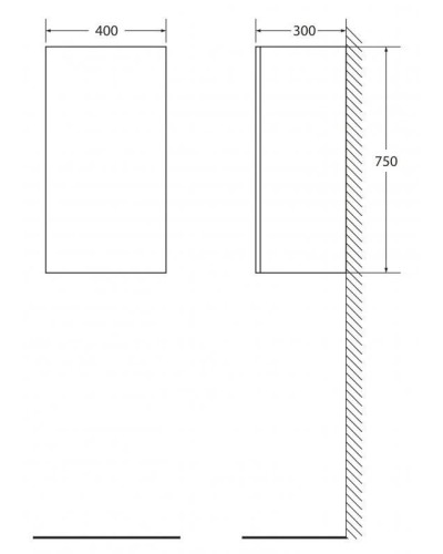 Пенал подвесной Stucco Veneziano R BelBagno Regina REGINA-750-1A-SC-SV-BLUM-R