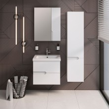 Шкаф пенал Runo Стокгольм 35 R 00-00001125 подвесной Белый