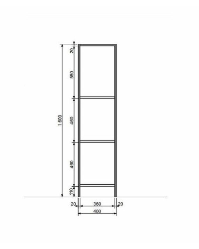 Стеллаж Эстет Comfort Loft 40 ФР-00003670 Белый