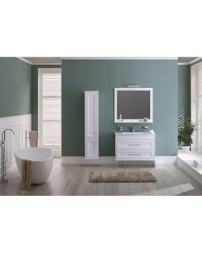 Пенал подвесной белый матовый L Aquanet Бостон 00209680