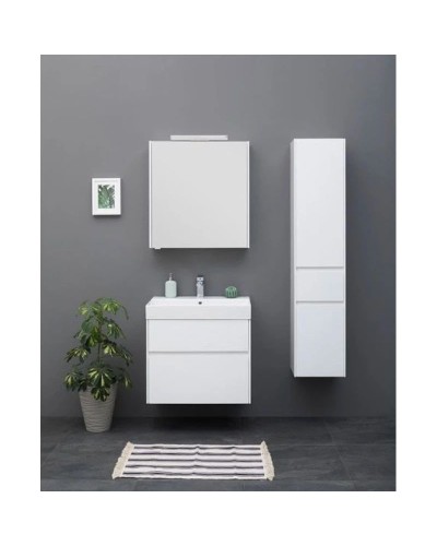 Пенал подвесной белый глянец R Aquanet Бруклин 00203966