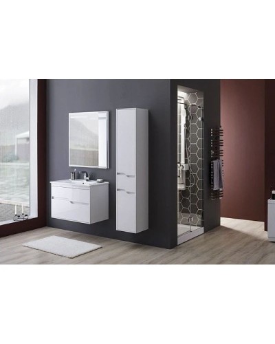 Пенал подвесной белый глянец R Aquanet Модена 00196967